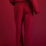 Fancy Fleece Wide Leg Sweatpants - Peppermint