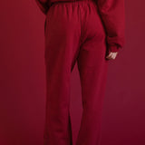 Fancy Fleece Wide Leg Sweatpants - Peppermint