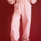 Fancy Fleece Cuffed Leg Sweatpants - Gumdrop