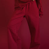 Fancy Fleece Wide Leg Sweatpants - Peppermint