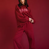 Fancy Fleece Wide Leg Sweatpants - Peppermint