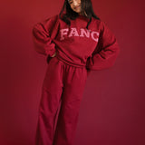 Fancy Fleece Wide Leg Sweatpants - Peppermint