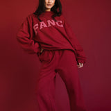 Fancy Fleece Wide Leg Sweatpants - Peppermint
