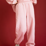 Fancy Fleece Cuffed Leg Sweatpants - Gumdrop