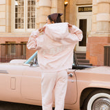 Fancy Split Zip Hoodie - Pearl Pink