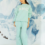 Fancy Fleece Wide Leg Sweatpants - Glacier Sky