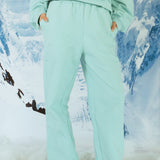 Fancy Fleece Wide Leg Sweatpants - Glacier Sky