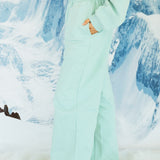 Fancy Fleece Wide Leg Sweatpants - Glacier Sky