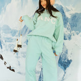 Fancy Fleece Wide Leg Sweatpants - Glacier Sky