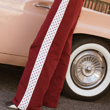 Fancy Fleece Heartline Wide Leg Sweatpants – Black Cherry