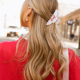 Fancy Claw Clip - Ruby Red/Fuchsia Pink