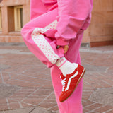 Fancy Flow Stripe Socks - Fuchsia Pink