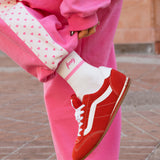 Fancy Flow Stripe Socks - Fuchsia Pink