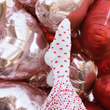 Fancy Heart Ruffle Socks - Ruby Red