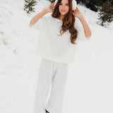 Fancy Waffle Short Sleeve - Snow White