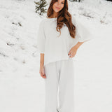 Fancy Waffle Short Sleeve - Snow White