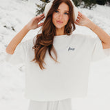 Fancy Waffle Short Sleeve - Snow White