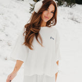 Fancy Waffle Short Sleeve - Snow White