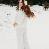 Fancy Waffle Short Sleeve - Snow White