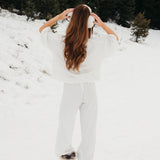 Fancy Waffle Short Sleeve - Snow White