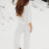 Fancy Waffle Short Sleeve - Snow White