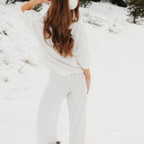 Fancy Waffle Short Sleeve - Snow White