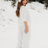 Fancy Waffle Short Sleeve - Snow White