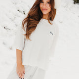 Fancy Waffle Short Sleeve - Snow White