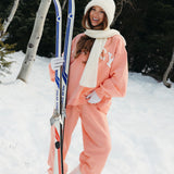 Fancy Oversized Fleece Mockneck - Frosted Peach