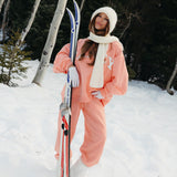 Fancy Oversized Fleece Mockneck - Frosted Peach