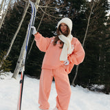 Fancy Oversized Fleece Mockneck - Frosted Peach