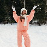 Fancy Fleece Cuffed Leg Sweatpants - Frosted Peach
