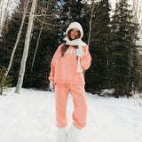 Fancy Fleece Cuffed Leg Sweatpants - Frosted Peach