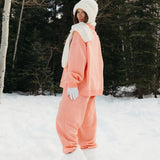 Fancy Fleece Cuffed Leg Sweatpants - Frosted Peach