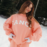 Fancy Oversized Fleece Mockneck - Frosted Peach