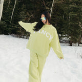Fancy Oversized Fleece Mockneck - Alpine Lime