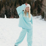 Fancy Fleece Cuffed Leg Sweatpants - Glacier Sky