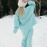 Fancy Fleece Cuffed Leg Sweatpants - Glacier Sky