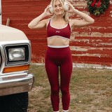 Fancy FitFlow Core Bra - Rich Burgundy