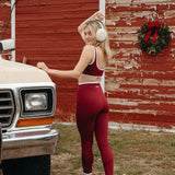 Fancy FitFlow Core Bra - Rich Burgundy