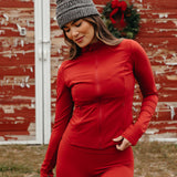 Fancy Fit Flow Front Zip Jacket -  Jolly Berry