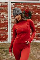 Fancy Fit Flow Front Zip Jacket -  Jolly Berry