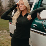 Fancy Fit Flow Front Zip Jacket -  Evergreen