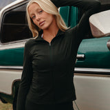 Fancy Fit Flow Front Zip Jacket -  Evergreen