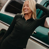 Fancy Fit Flow Front Zip Jacket -  Evergreen