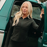 Fancy Fit Flow Front Zip Jacket -  Evergreen