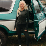 Fancy Fit Flow Front Zip Jacket -  Evergreen