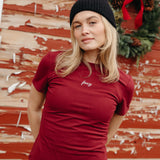 Fancy FitFlow Sculpt Tee - Rich Burgundy