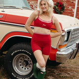 Fancy FitFlow Double Layered Striped Athletic Bra -  Jolly Berry