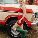 Fancy FitFlow Double Layered Striped Athletic Bra -  Jolly Berry